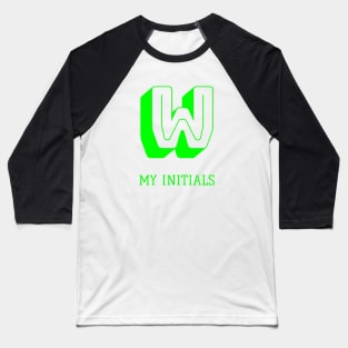 Letter W Initials Unique Name T-Shirt Baseball T-Shirt